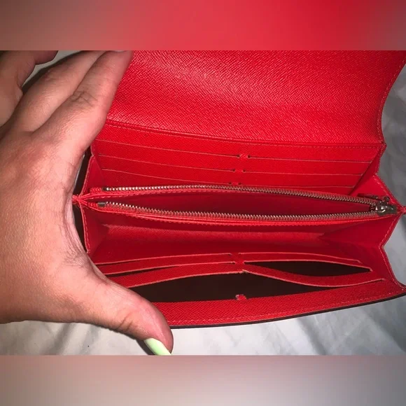 Authentic Red Louis Vuitton Epi Twist Wallet - Picture 5 of 9